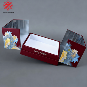 Baoren High-End Custom Eco-Friendly <b>Recyclable</b> Folder Gift Box for Face Cream Perfume & Cosmetic Packaging with Square Design - Product Image 2
