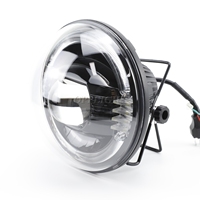 Projecteur tout-terrain bleu Unique de haute qualité 12V 24 volts, phare automatique yeux d'ange 7 pouces, phare rond à Led pour Jk