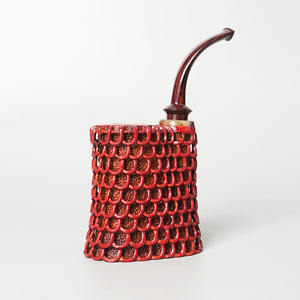 Xiaoxiong Usine Directe De Luxe Portable Vin Navire <span class=keywords><strong>Bruyer</strong></span> Pipe À Fumer Gravé Dragon Échelles Big Sitter Pipes À Tabac - Product Image 6