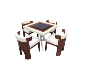 Luxury Eco-Friendly Comfortable Modern Square <b>Marble</b> Top Dining <b>Table</b> <b>Set</b> 4 Solid Wood Chairs Velvet Upholstered Leisure <b>Coffee</b> - Product Image 1