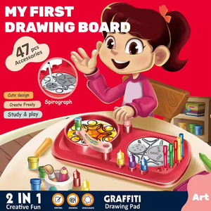 ZG 2 en 1, Pizarra de Dibujo Educativa de Plástico y Caleidoscopio, Juguete de Pintura Artística para Niños, Tablero de Aprendizaje - Product Image 2