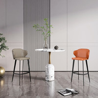 Tabouret de bar moderne et minimaliste en bambou, chaise haute pour usage domestique, chaise de table d'îlot, mobilier de bar design minimaliste de style italien