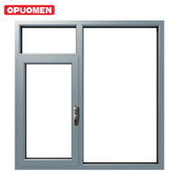 Fenêtre à battants horizontaux en aluminium de conception moderne, à ouverture simple, avec volet magnétique pour chambre à coucher, salon, hôtel