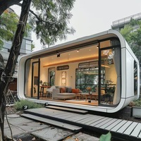 Vente chaude préfabriquée Mini Apple Cabin Apple Container House avec cuisine Space Capsule House Maison Mobile de luxe.
