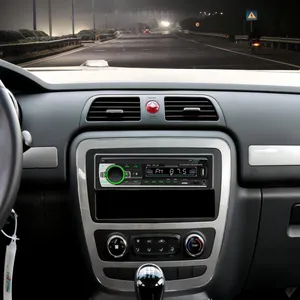 1 דין רדיו לרכב סטריאו בלוטות' USB FM AUX מקלט 12V JSD-530 אוטורדיו 7 אורות צבעוניים שלט רחוק נגן MP3 לרכב