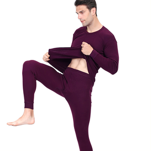 100 cotone bianco intimo termico Set mutandoni Base strato manica lunga camicie termiche <span class=keywords><strong>pantaloni</strong></span> per uomo - Product Image 4