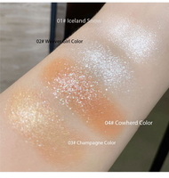 Palette de fards à paupières en satin diamanté couleur or champagne, haute pigmentation, longue tenue, imperméable, sans cruauté, certifiée CE, poudre