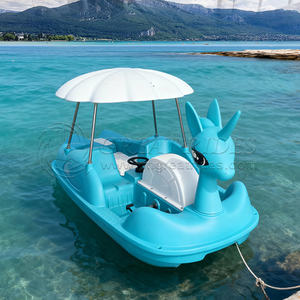 Bateau à pédales licorne de haute qualité pour 4 personnes, durable, en LLDPE, pour les attractions de villégiature et les promenades sur le <span class=keywords><strong>lac</strong></span> - Product Image 2