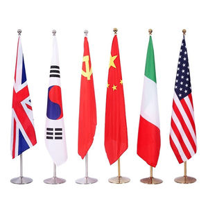 2023 all'ingrosso di alta qualità spedizione veloce di qualsiasi dimensione all'interno esterno Logo personalizzato progettato <span class=keywords><strong>Stand</strong></span> piano ufficio bandiera con palo <span class=keywords><strong>Base</strong></span> - Product Image 1