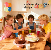 Support à gâteau sur mesure de grande taille 12 pouces avec spatule à gâteau, support rond en fibre de bambou pour cupcakes, support à dessert, support de décoration de gâteaux