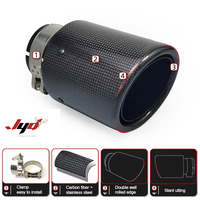 Promotion Usine : Embouts d'échappement universels en acier inoxydable et fibre de carbone pour Cooper A5, silencieux noir Inlet67