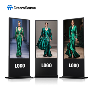 Señalización Digital de Doble Sistema, Pantalla Comercial de 55 Pulgadas con Soporte de Piso para Interiores, Reproductor Multimedia OEM ODM, Equipo 2K para Centros Comerciales - Product Image 1