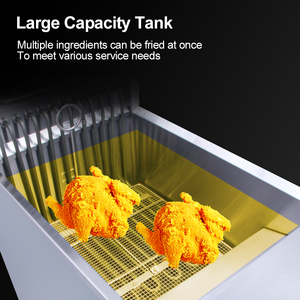 공장 직접 프리 스탠딩 프라이드 치킨 딥 프라이어 더블 탱크 <span class=keywords><strong>4</strong></span> 바구니 딥 프라이어 판매 - Product Image 2