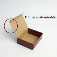 Caja de Envío de Lujo en Kraft Ecológico Color Granate, Fabricada con Materiales Reciclados, para Joyería y Regalos