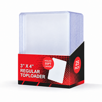 Étuis de protection classiques 55PT en plastique transparent pour cartes à collectionner, lot en gros, recharge en vrac