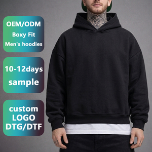 Sudaderas con capucha y sudaderas de manga regular para hombre con logotipo personalizado ODM OEM, talla estadounidense, corte holgado, sudadera esencial con impresión digital. - Product Image 1