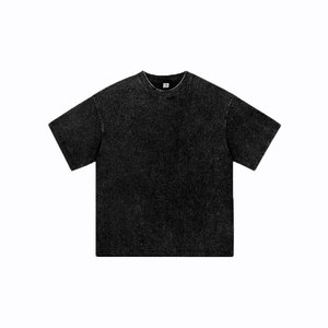 เสื้อยืดแขนสั้นผ้าฝ้าย100% สำหรับผู้ชายเสื้อยืดวินเทจโอเวอร์ไซซ์ซักได้โลโก้ตามสั่ง - Product Image 2