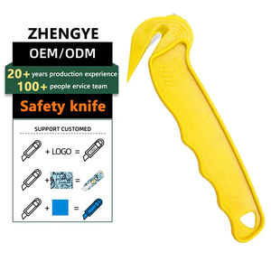 Tùy Chỉnh An Toàn Tiện Ích Dao Màu Vàng Nhựa Xử Lý Cao Carbon Lưỡi Thép DIY OEM Dùng Một Lần Máy Cắt Phim & Băng Móc Hộp - Product Image 1