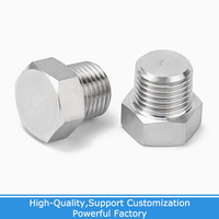 1/8 "1/4" 3/8 "1/2" 3/4 "1" 1-1/4 "1-1/2" 2 "BS R PT NPT mâle 316 304 bouchon d'extrémité à tête fraisée en acier inoxydable capuchon à tête carrée