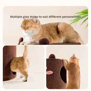 Tempat Tidur Kucing, Papan Garukan Kucing, Tong <span class=keywords><strong>Sisal</strong></span> Multifungsi, Menara Garukan Besar, Tempat Panjat Kucing - Product Image 2