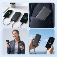 Batterie externe 10000mAh, charge super rapide 22.5W, double USB-A, type-C PD20W, chargeur portable pour iPhone, Android, tablette