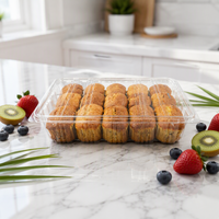 Boîtes d'emballage alimentaire transparentes personnalisables pour pâtisserie, en plastique PET, conteneur d'emballage pour desserts, boîte à gâteaux