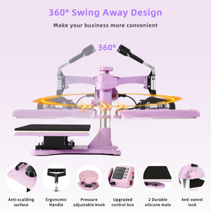 Presse à sublimation semi-automatique 5 en 1 29x38CM pour T-shirts, gobelets et mugs - Product Image 3