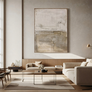 Pintura en lienzo grande de Arte Abstracto marrón Beige Wabi-Sabi, arte de pared, decoración moderna <span class=keywords><strong>para</strong></span> el hogar, estética única <span class=keywords><strong>para</strong></span> sala de estar - Product Image 5