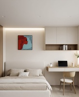 Armoire Tatami Moderne Personnalisée avec Bureau et Bibliothèque, Design Écologique, Grande Capacité de Rangement pour École et Villa