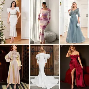 Wholesale suppliers mix a variety of new sexy casual dresses in bulk bags, stock dresses, mixed shipments