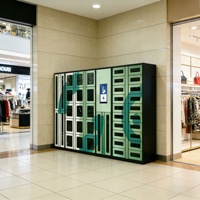 Casillero Inteligente Resistente para Exteriores, con Pago por Monedas y Billetes, Gabinete de Almacenamiento Electrónico, Kiosco de Autoservicio para Playa o Resort