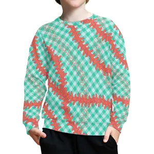 Print on demand Trending Products Comfortable Palaka Hawaii Children's Round Neck Sweater
