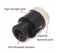 GRANDE VENTE M14 ouvre-trou de couronne forets à noyau de diamant brasés pour meuleuse d'angle Machine