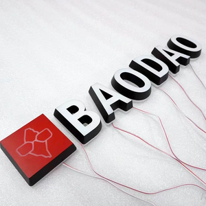 Công ty hình ảnh tường Logo nền tường LED Tùy chỉnh dấu hiệu Mini sáng từ tùy chỉnh Acrylic khắc Acrylic bảng hiệu LED thư - Product Image 2