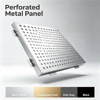 Panneau en aluminium perforé, motif de trous personnalisé, revêtement métallique décoratif en aluminium pour façade de bâtiment, projet de plafond