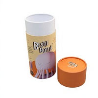 Boîtes cylindriques imprimées en couleur, écologiques, recyclables, personnalisées avec estampage à chaud pour biscuits, collations, jouets, emballages décoratifs