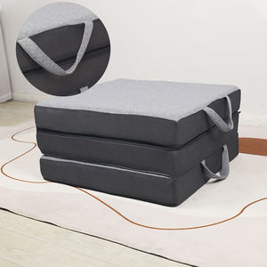 Surmatelas pliable double doux portable 3 en 1 de haute qualité avec un design moderne, adapté au camping ou à l'hébergement des invités. - Product Image 3
