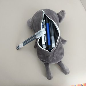 Estuche para Lápices con Forma de <span class=keywords><strong>Chihuahua</strong></span>, Divertido y Creativo Juguete de Peluche de Perro, Bolsa de Almacenamiento de Papelería para Estudiantes con Relleno de Algodón PP - Product Image 5