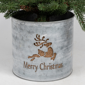 ต้นคริสต์มาสทำจาก PE ทรงกรวยไพน์หรูหราพร้อมกระถางดอกไม้คริสต์มาส - Product Image 5