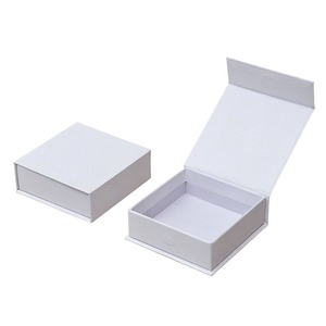 Custom White gift box square laminated waterproof paper universal <b>storage</b> box flip cover magnetic packaging box - Product Image 4