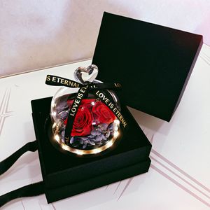 Rose Vere Conservate in Cupola di Vetro - <span class=keywords><strong>Regalo</strong></span> Eterno per Mamma, Moglie, Fidanzata, San Valentino, Pasqua, <span class=keywords><strong>Natale</strong></span>, Compleanno - Product Image 6
