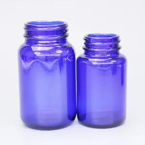Mini botella de vidrio con tapas de Metal para medicina, 100Ml, 120Ml