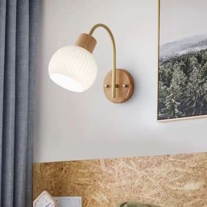 Vente directe d'usine <span class=keywords><strong>applique</strong></span> murale créative moderne <span class=keywords><strong>applique</strong></span> murale nordique chambre lampe de chevet en <span class=keywords><strong>bois</strong></span> Art créatif <span class=keywords><strong>applique</strong></span> murale en <span class=keywords><strong>verre</strong></span> - Product Image 3