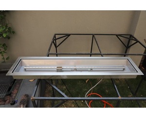 Rectangle Patio DIY Fire Pit Burner Kit Système kits de brûleur de foyer en acier inoxydable - Product Image 1
