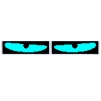 Affichage dynamique de pixels pour véhicules-Visualisation vocale en direct, Matrice de pixels automobile HD personnalisée Demon Eyes pour camions, voitures et taxis