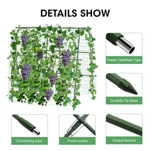 Serre de jardin 160cm * 40cm * 160cm avec cadre de concombre poteau en bambou matière plastique en acier pour usage agricole emballé dans une boîte - Product Image 3