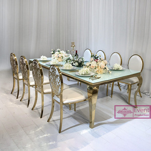 Sedie da Matrimonio Moderne con Schienale in Metallo a Motivo Rosa, <span class=keywords><strong>Mobili</strong></span> da Pranzo in Acciaio Inossidabile per la Casa in Vendita - Product Image 4