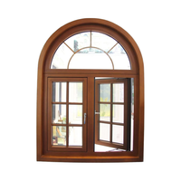 Ventanas Abatibles de Madera con Marco de Aluminio y Acero Inoxidable para Exteriores, Diseño Moderno para el Hogar, Marca Penjoy