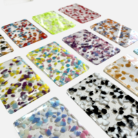 Panneau de plexiglas acrylique transparent à motifs de couleur spéciale de 3mm pour l'artisanat de décoration