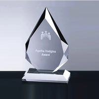 Trophée en cristal personnalisé HyperCrafts avec base en métal, récompense en cristal K9 personnalisée pour cérémonie de reconnaissance d'entreprise